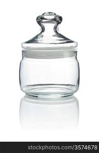 empty transparent glass jar
