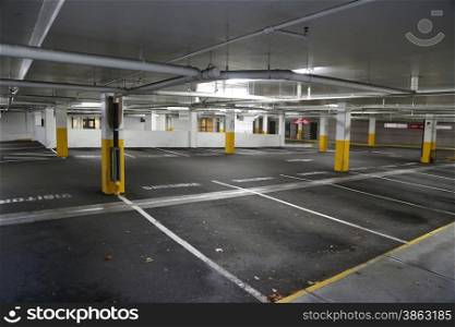 Empty underground parking background