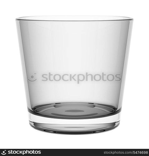 empty whisky glass isolated on white background