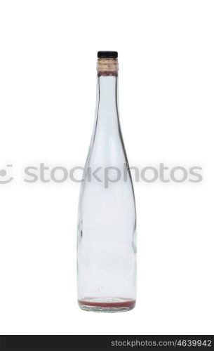 Empty wine bottle isolated on a white background