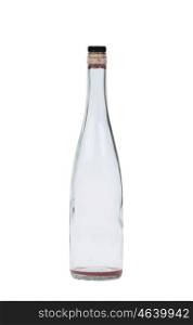 Empty wine bottle isolated on a white background