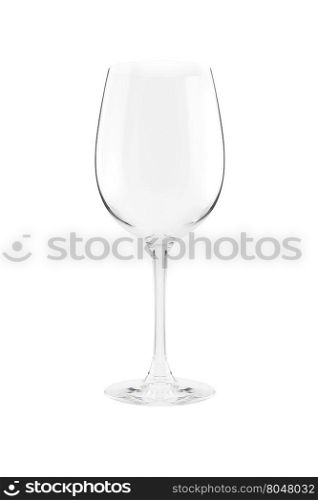 Empty wine glass. Isolated on a white background. With clipping path