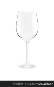 Empty wine glass. Isolated on a white background. With clipping path
