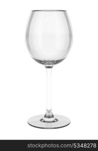 empty wine glass isolated on white background