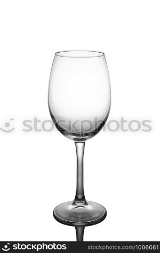 Empty wine glass, isolated on white background.. Empty wine glass, isolated on white background