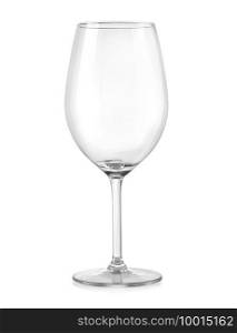 empty wine glass isolated with clipping path