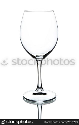 empty wineglass isolated
