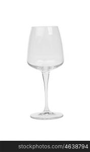 Empty wineglass isolated on a white background