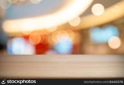 Empty wood table top and blur of out door garden background Empty wooden table space for text marketing promotion. blank wood table copy space background