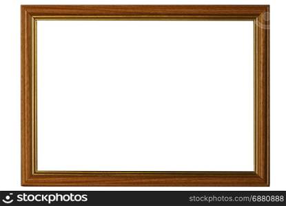 empty wooden frame for photo