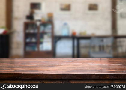 Empty wooden table and room interior decoration background, product montage display, window background.