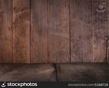 Empty wooden wall and floor for design