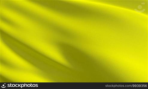Empty yellow flag and copy space for advertisement. Mockup. 3d abstract illustration.