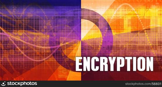 Encryption Focus Concept on a Futuristic Abstract Background. Encryption