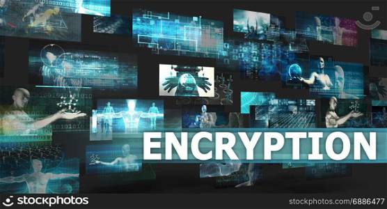 Encryption Presentation Background with Technology Abstract Art. Encryption