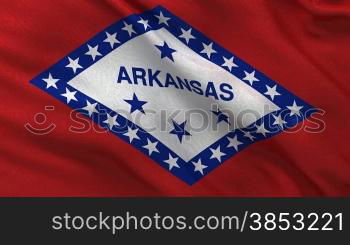 Endlosschleife der Flagge von Arkansas - Seamless loop of the flag of Arkansas