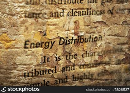 Energy distribution
