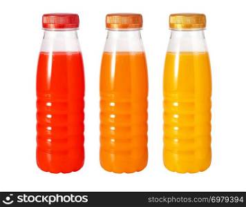 energy drink plastik bottle isolated on white with clipping path