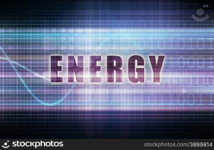 Energy on a Tech Business Chart Art