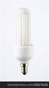 Energy saver light bulb on white background
