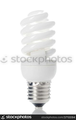 Energy saving bulb. Isolated over white.