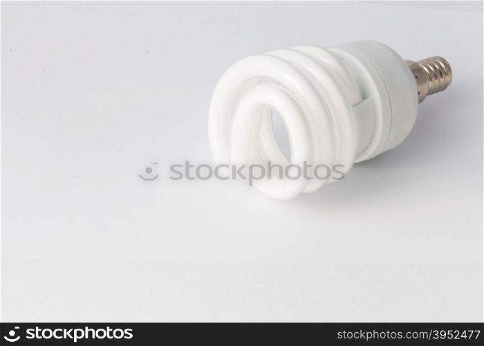 energy saving bulb on white background close-up
