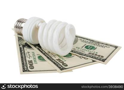 Energy saving lamp and money