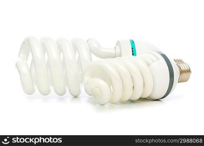 Energy saving lamp isolated on the white background