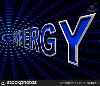 Energy Synergy Representing Working Together And Partner