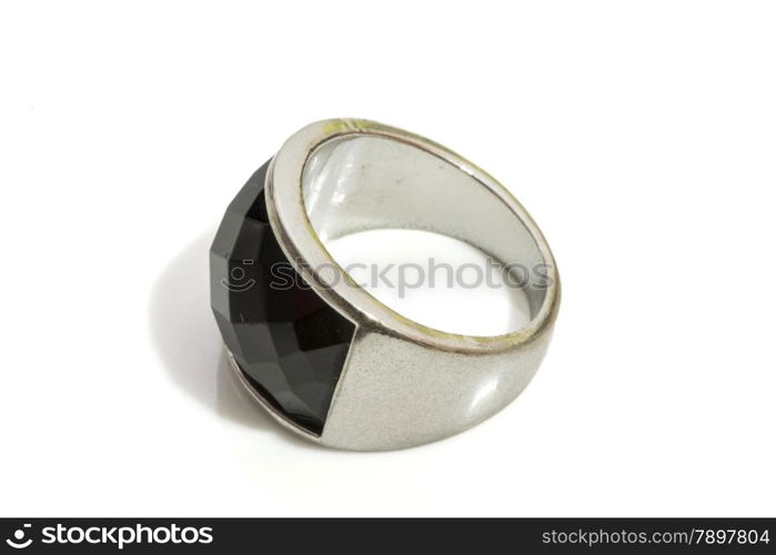 engagement ring on a white background