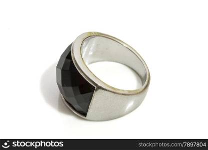 engagement ring on a white background