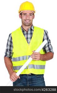 Engineer in a reflective vest