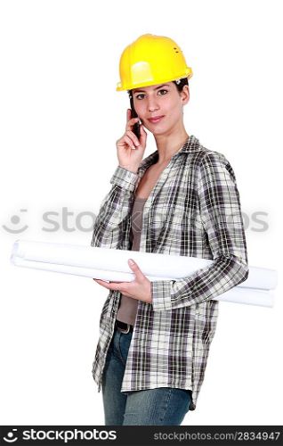 Engineer on a construction site