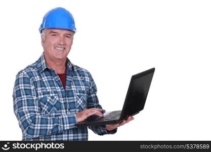 Engineer with a laptop