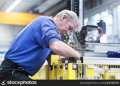 Engineer working in engineering plant