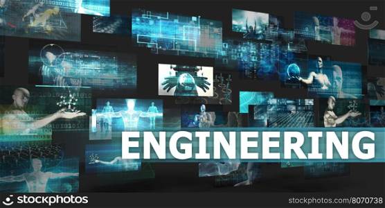 Engineering Presentation Background with Technology Abstract Art. Engineering