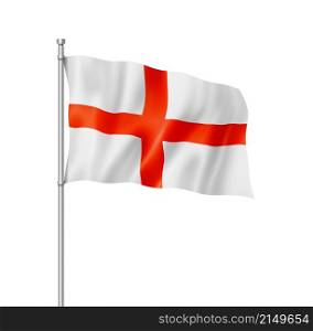 England flag, three dimensional render, isolated on white. English flag isolated on white