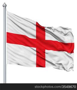 England national flag waving in the wind