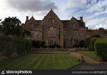 England traditional manor house in Cerne Abbas Dorset English countryside