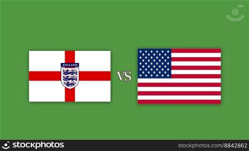 England Vs USA Football Match Design Element.. England Vs USA Football Match Design Element