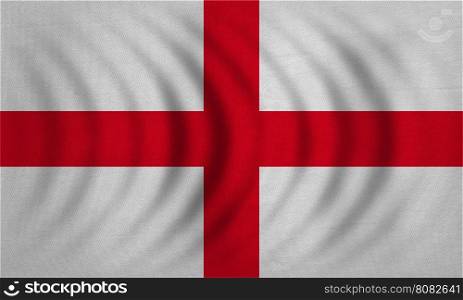 English national official flag. Patriotic symbol, banner, element, background. Correct colors. Flag of England wavy with real detailed fabric texture, accurate size, illustration