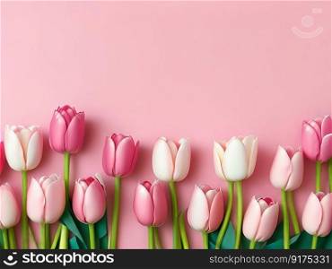 Enjoy the Season with a Beautiful Arrangement of Pink Tulips at Spring Fling. Generative AI.