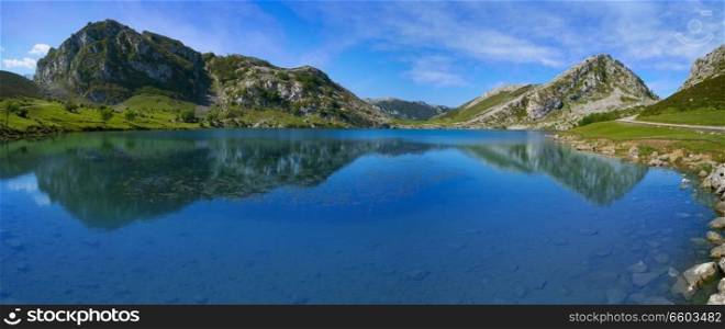 Enol lake at Picos de Europa in Asturias of Spain