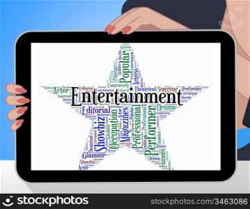 Entertainment Star Showing Motion Picture And Media