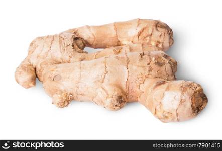 Entire ginger root isolated on white background