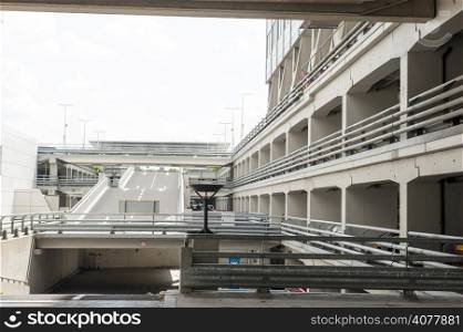 Entrance and exit of multi level car parking deck