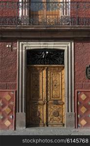 Entrance doorway of a building, Zona Centro, San Miguel de Allende, Guanajuato, Mexico