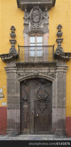 Entrance doorway of a house, Zona Centro, San Miguel de Allende, Guanajuato, Mexico