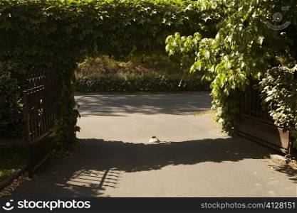 Entrance gate of a garden, Aquitaine, France