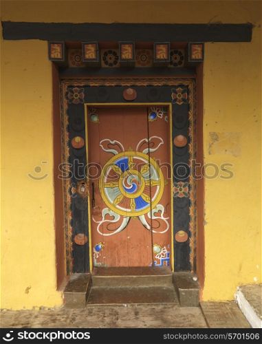 Entrance gate of the Punakha Monastery, Punakha, Bhutan
